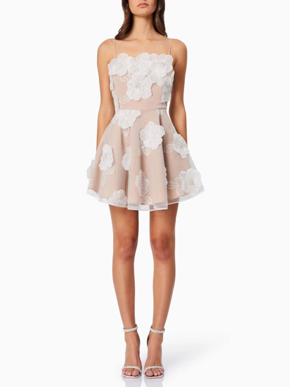 Elliatt Dahlia Mini Dress - Ivory/Nude